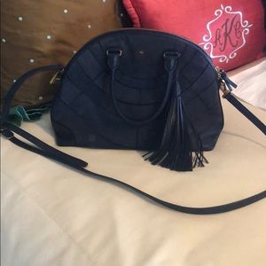 Tory Burch blue suede purse